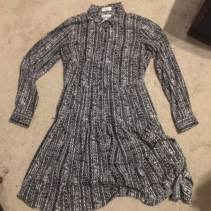 Midi length button down dress